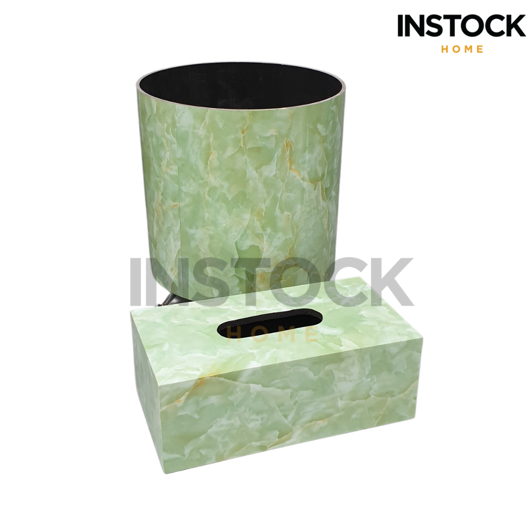 Bin & Storage Basket With Tissue Box - Available In 3 Color