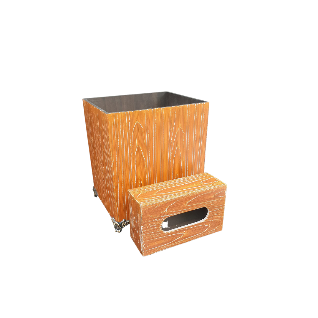 Bin & Storage Basket With Tissue Box - Available In 2 Colors