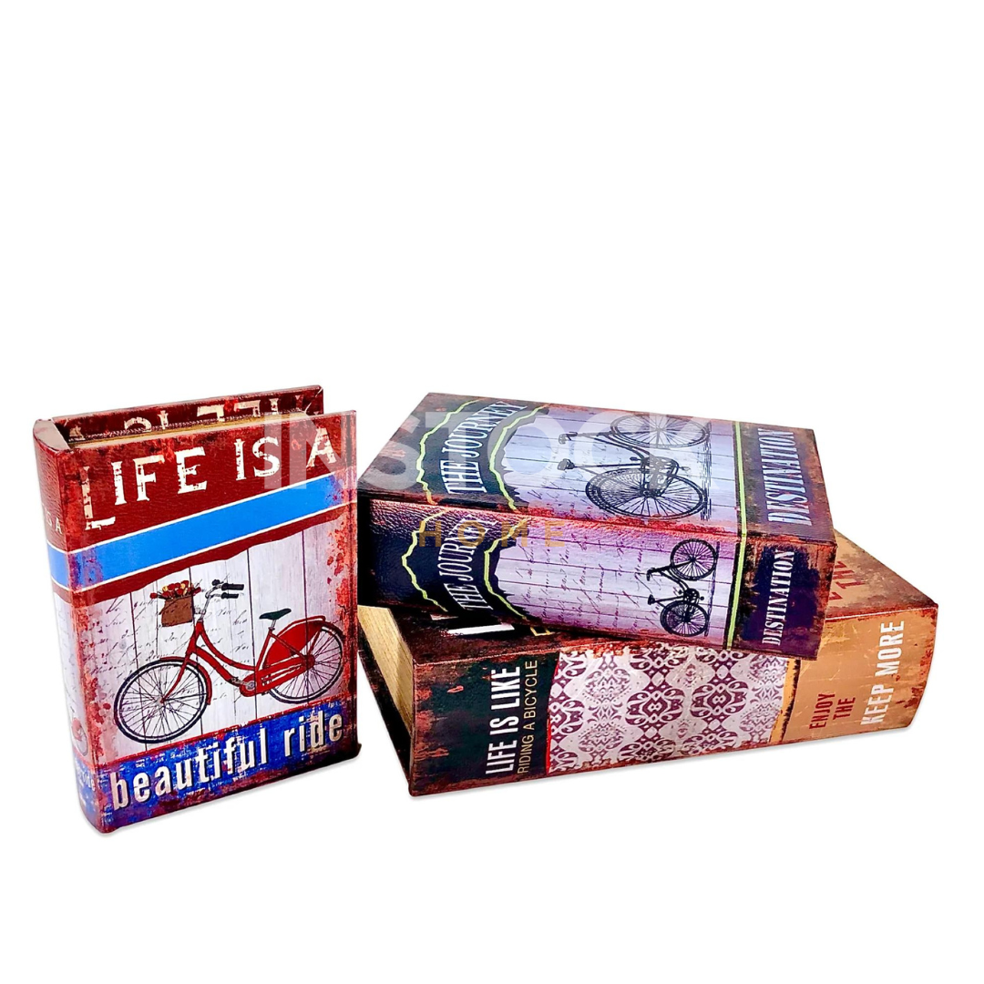 Set Of 3 Book Shape Storage Box - LIFE IS LIKE