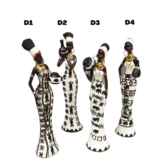 African Ladies In Black & White Dress - Available In 4 Design