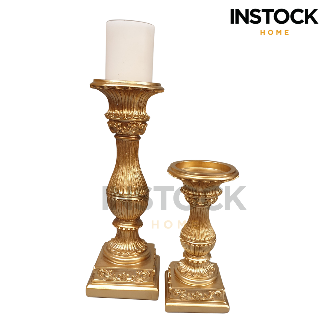 Candle Holders Golden- Available in 2 Sizes