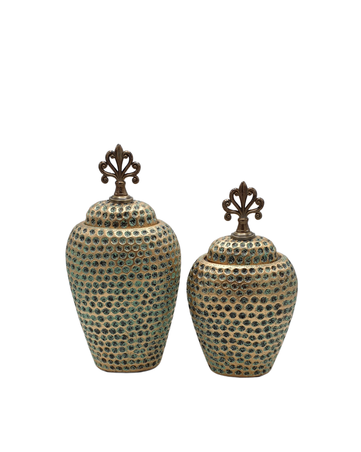 Golden & Green Urn - Available in 2 Sizes