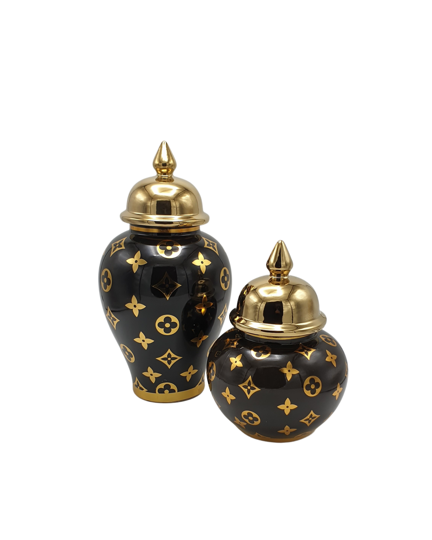 Black & Golden Urn - Available in 2 Sizes