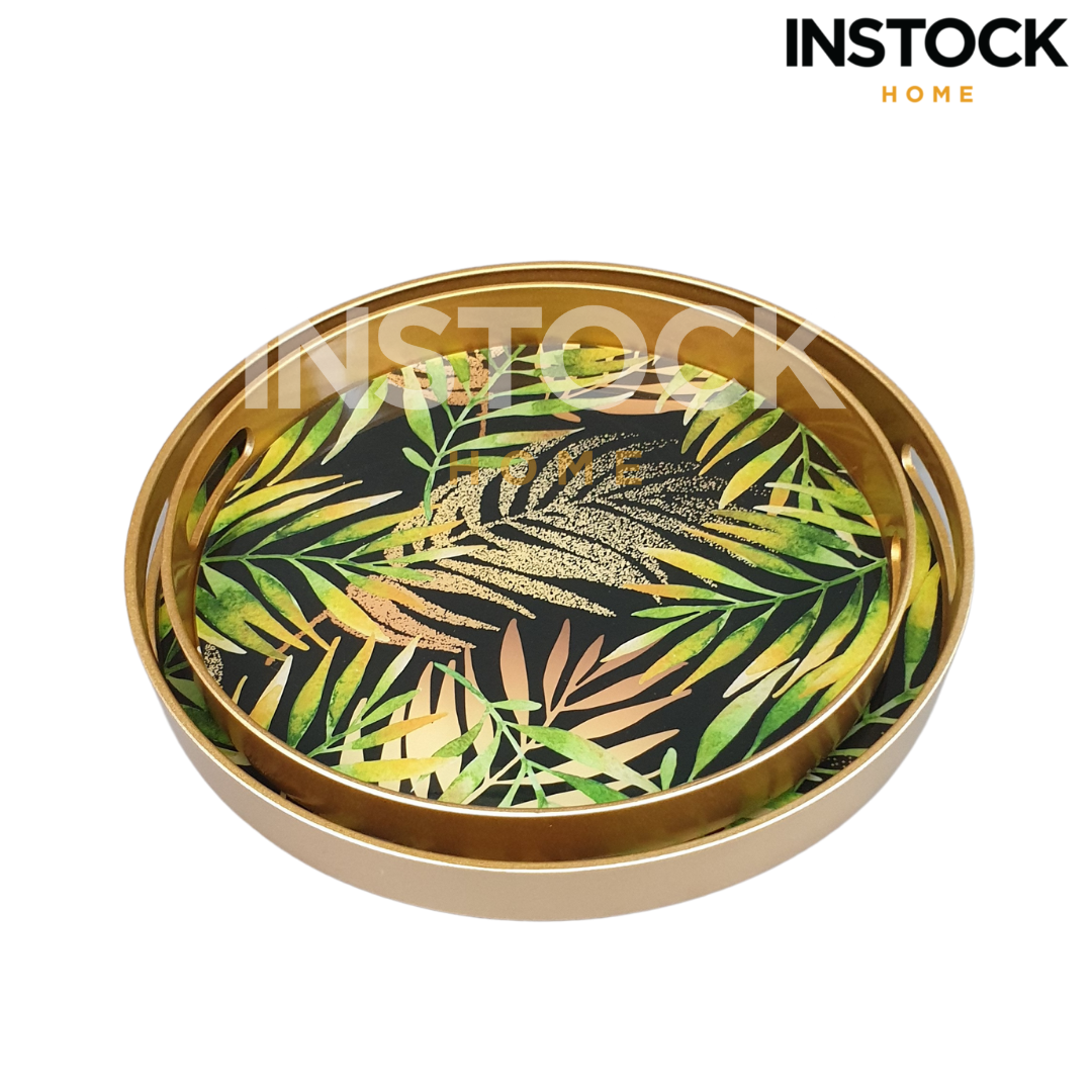 Tropical Garden Italian Round Trays - Available In 2 Size