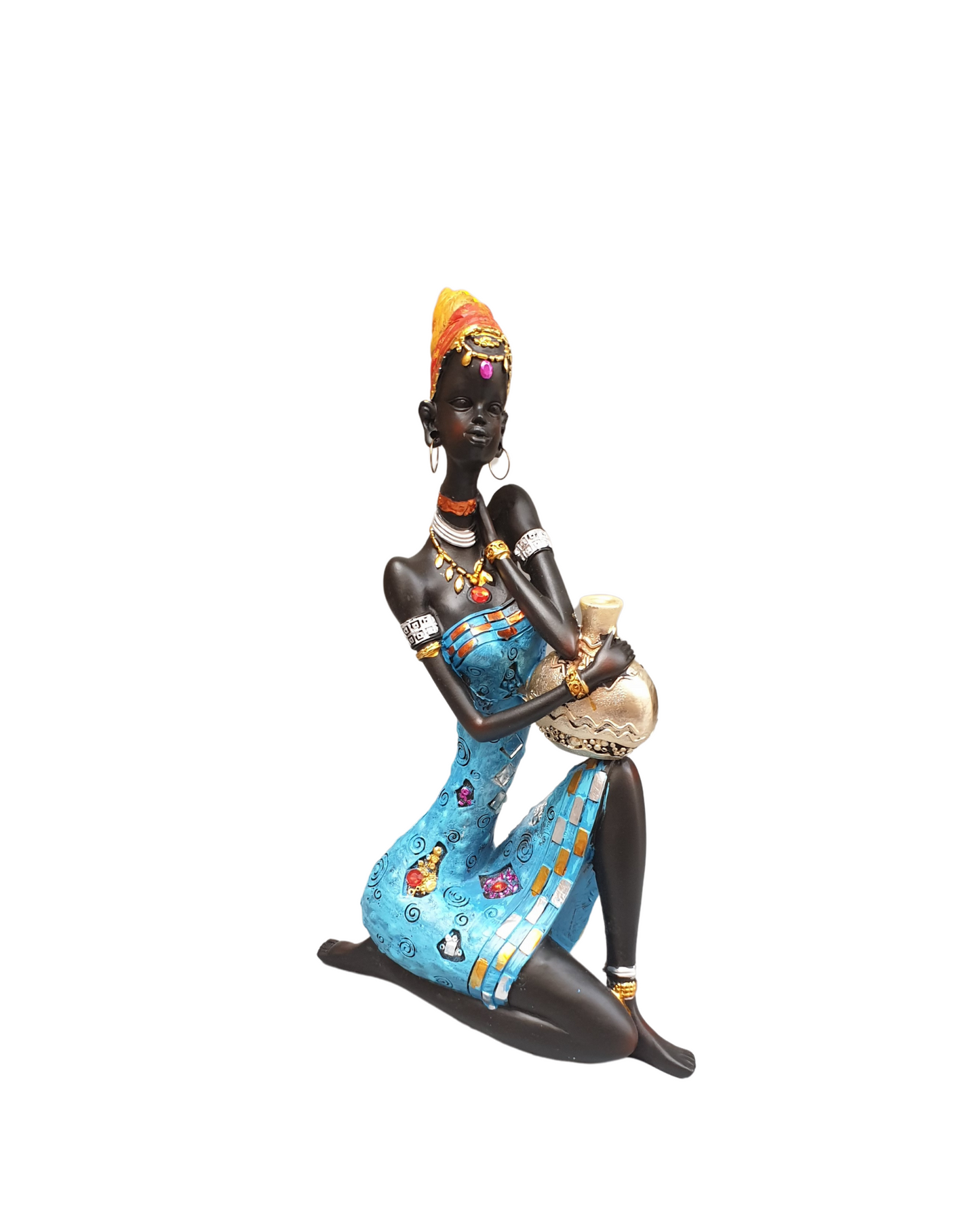 African lady With Colorful Dress - Large