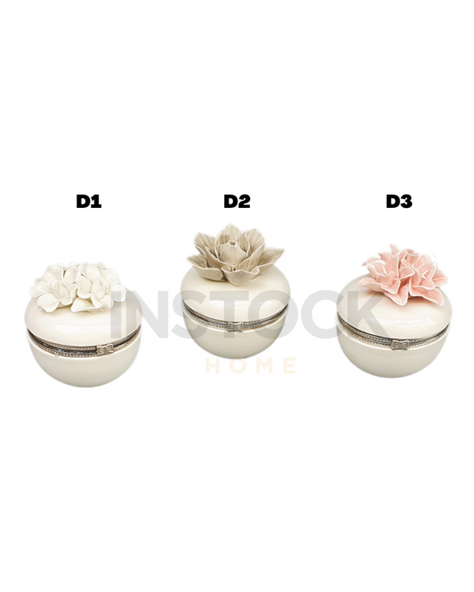 Flower Top Storage Jar - Available In 3 Flower Design