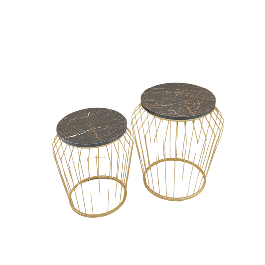 Metal Wired Round Table Drum Shaped - Available in 2 Sizes