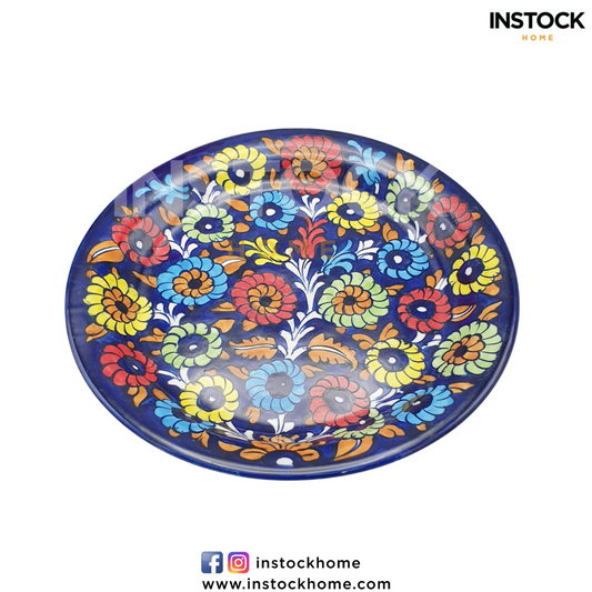 Blue Pottrey Plate- Available In 2 Sizes
