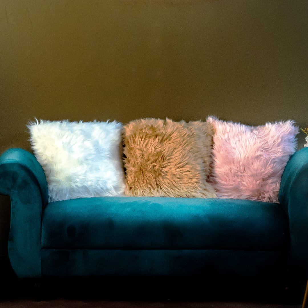 Faux Fur Cushion With Filling - Available In 2 Colors