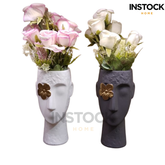 Flower Eye Face Vase- Available In 2 Colors
