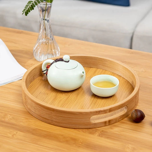 Bamboo Wooden Serving Tray- Available In 2 Design