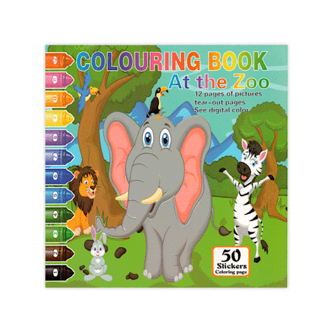 Kids Coloring Book With Sticker - Available In 2 Designs